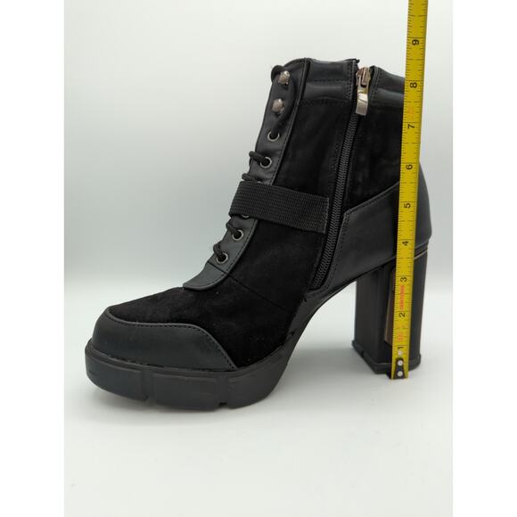 Atalina | AD9030 Heeled Lace Up Side Zip Ankle Bootie | Size 10 - Picture 6 of 9